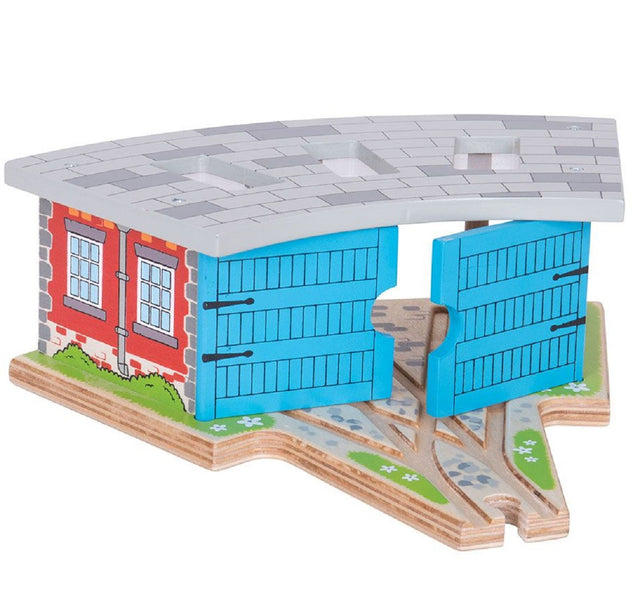 BigJigs Rail Triple Engine Shed