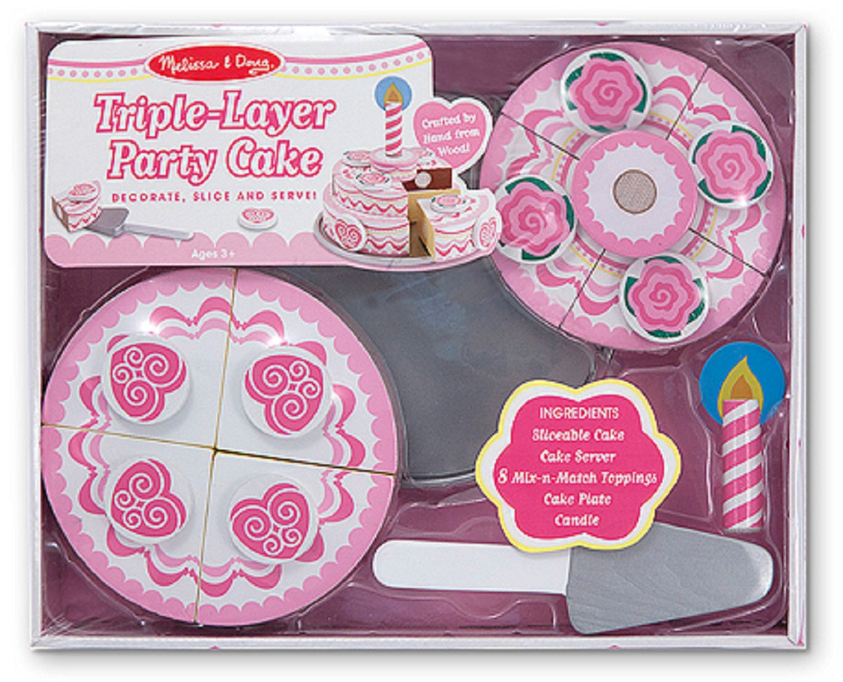 Triple Layer Wooden Party Cake