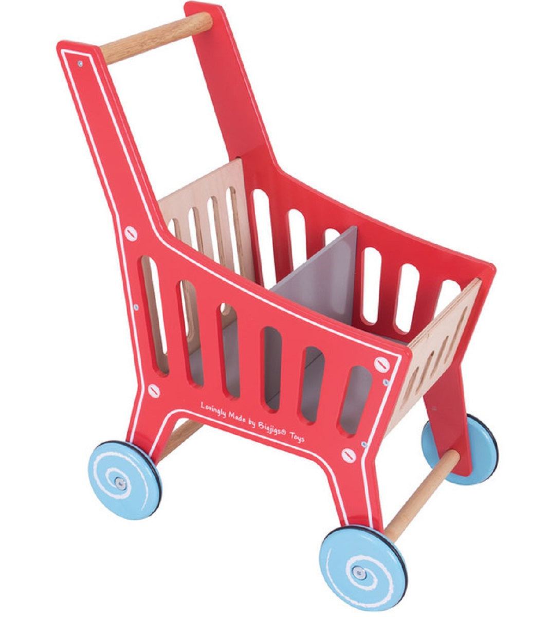 Childrens Wooden Shopping Trolley