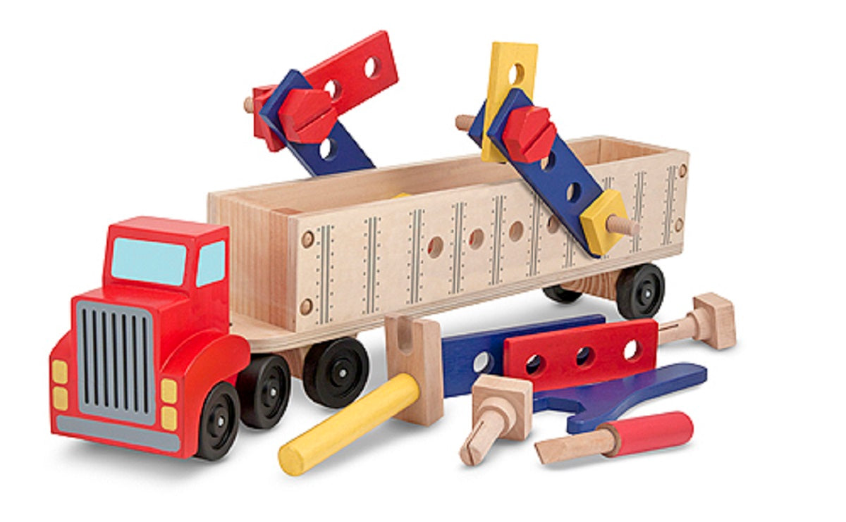 Big Rig Building Truck Wooden Play Set