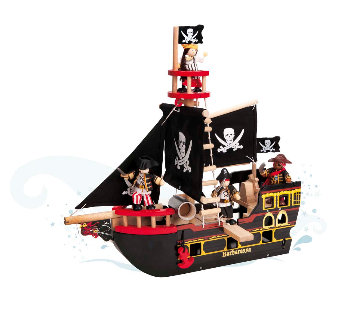 Le Toy Van Barbarossa Pirate Ship Bundle