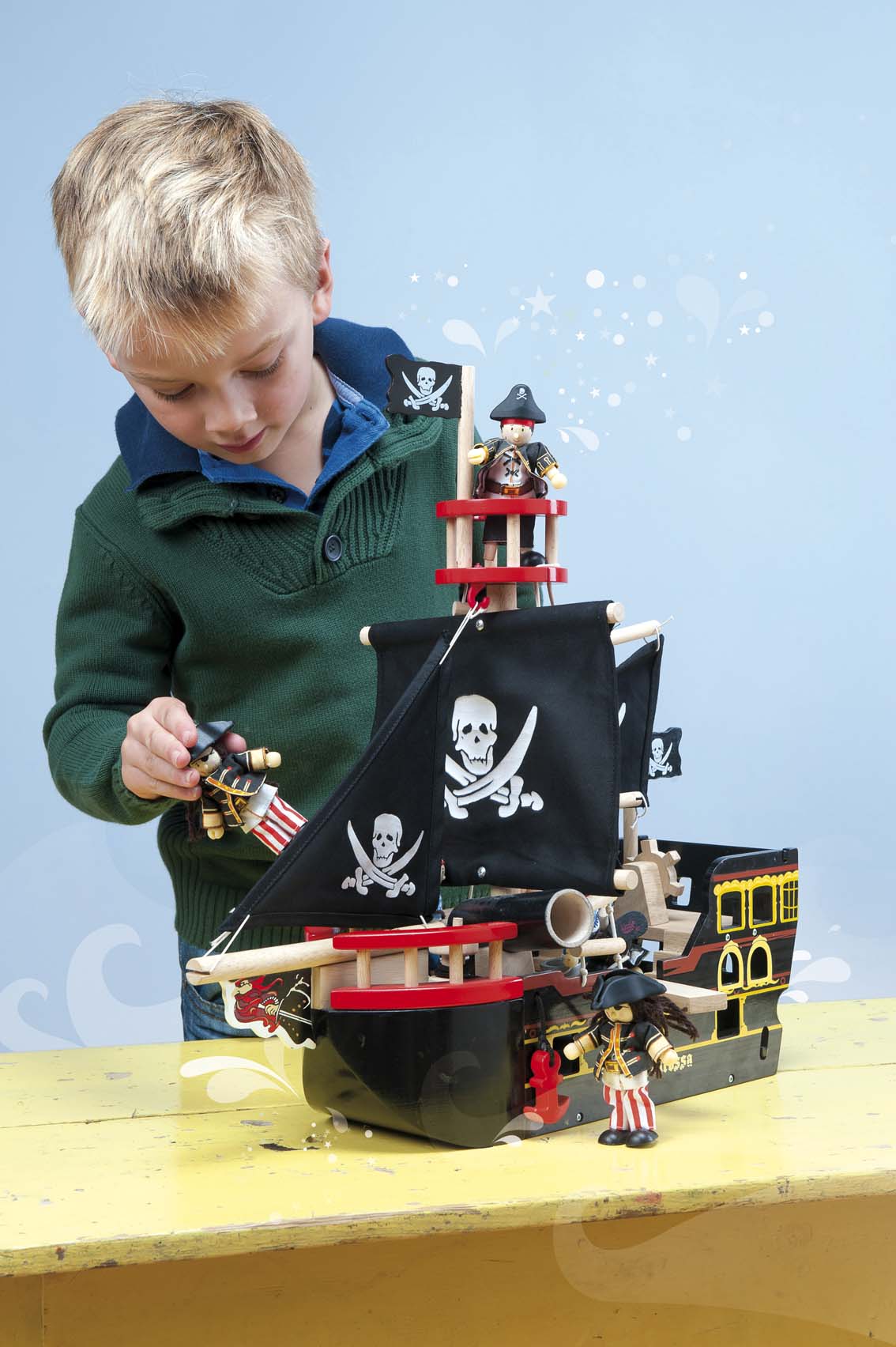 Le Toy Van Barbarossa Pirate Ship Bundle