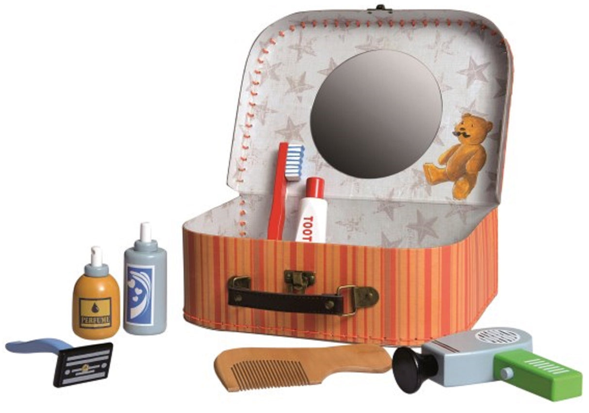 Wooden Shaving Kit in a Case