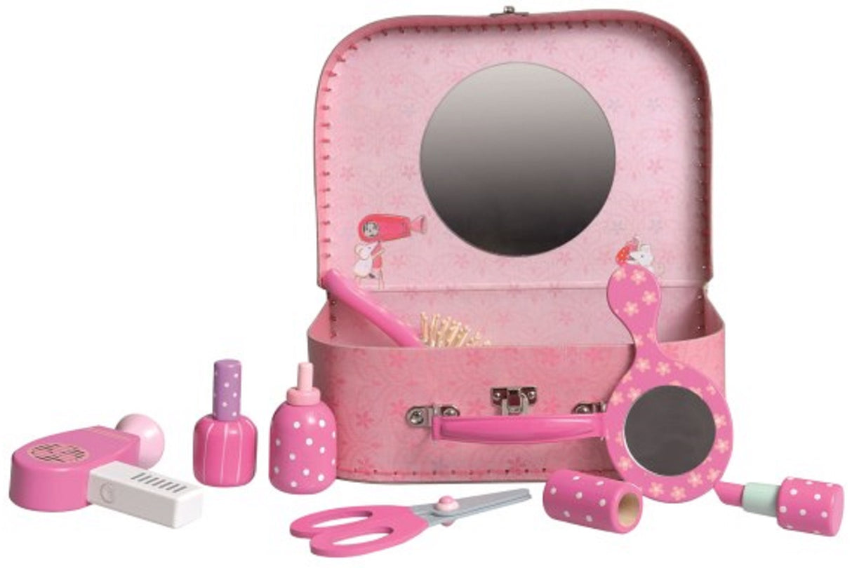 Wooden Vanity Set in a Case