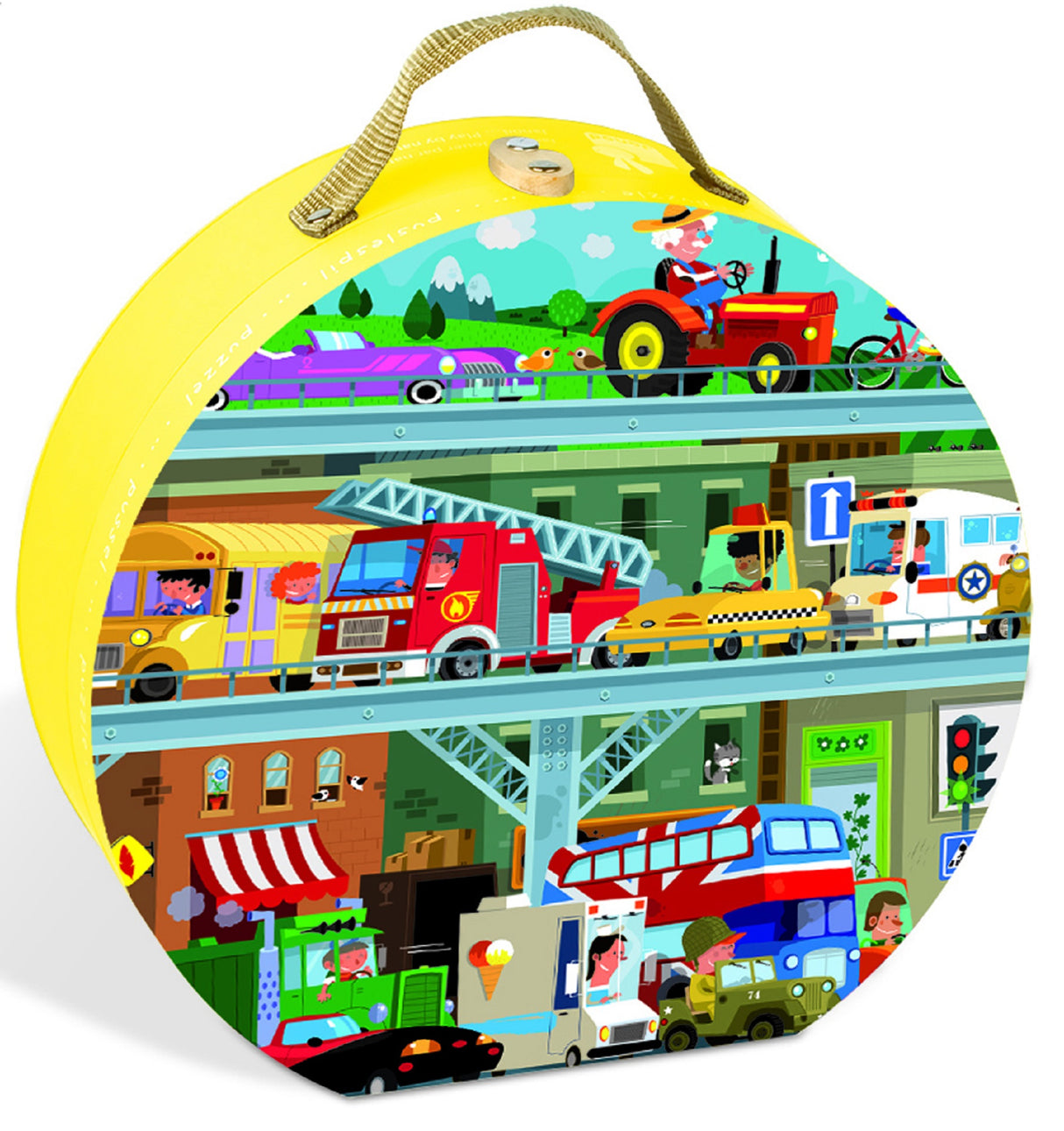 Janod Hat Boxed Vehicles Puzzle