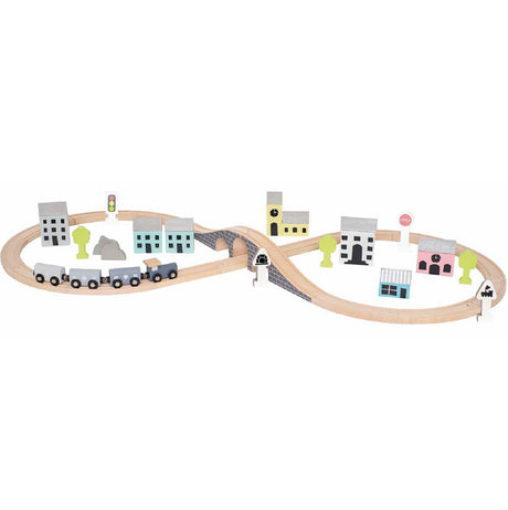 JaBaDaBaDo Wooden Toy Train Set