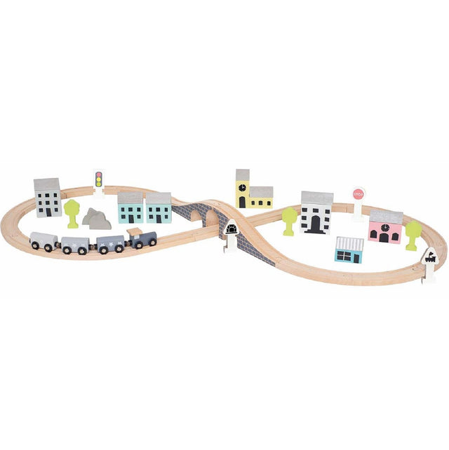 JaBaDaBaDo Wooden Toy Train Set