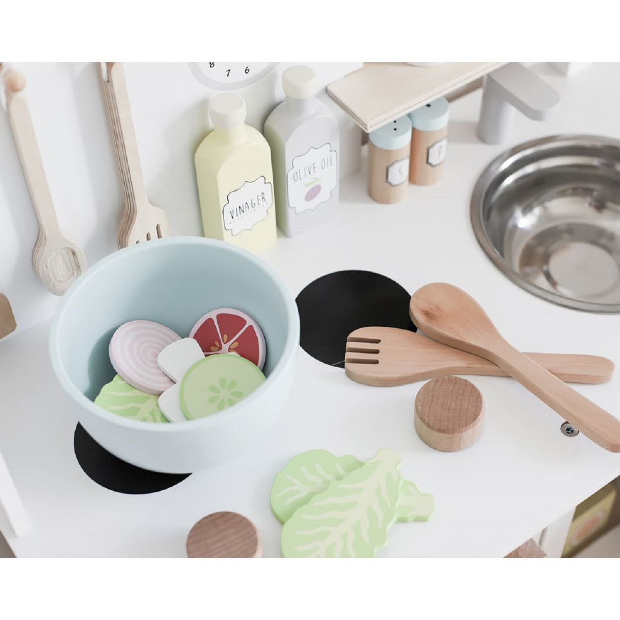 Wooden Salad Play Food Set