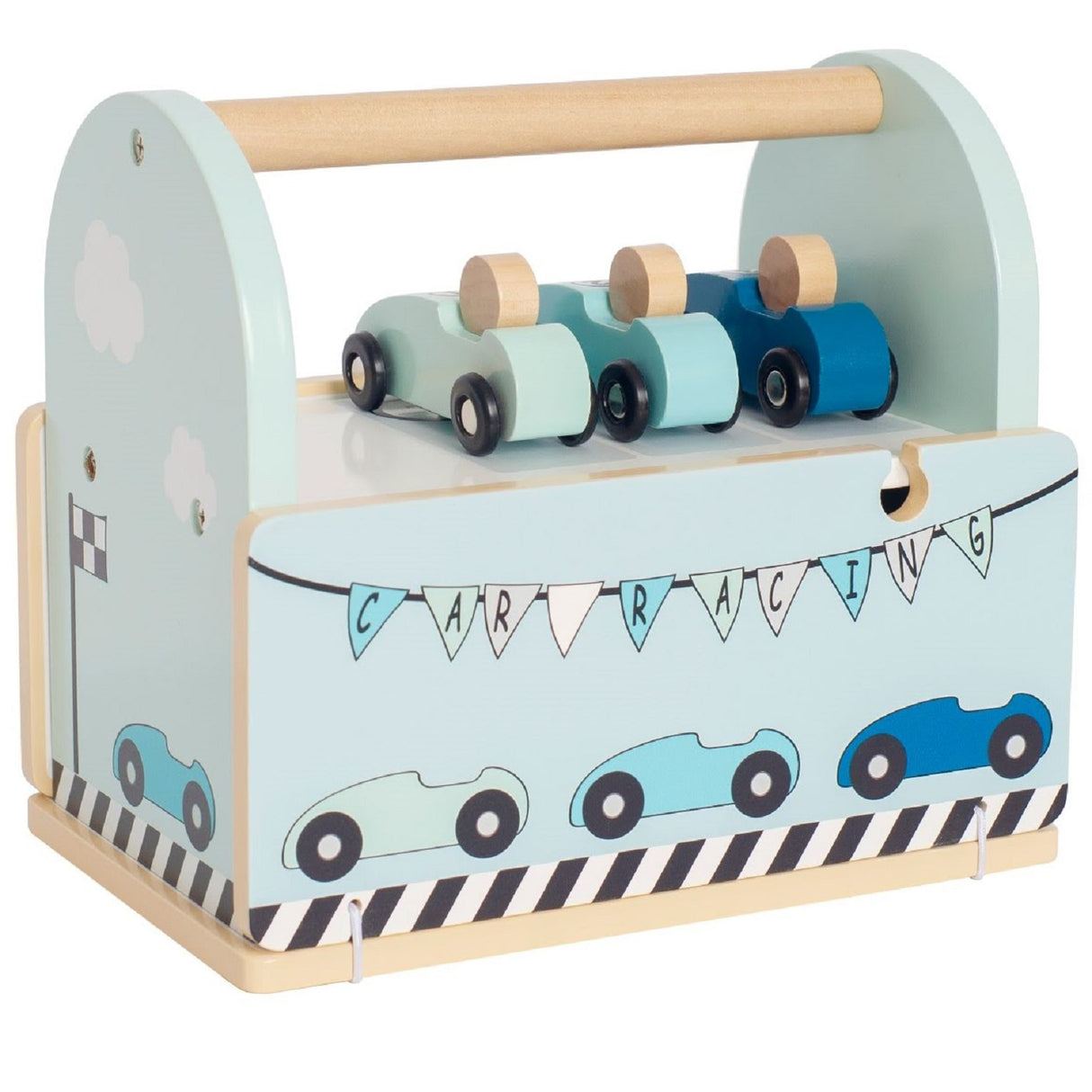 JaBaDaBaDo Wooden Toy Racing Set