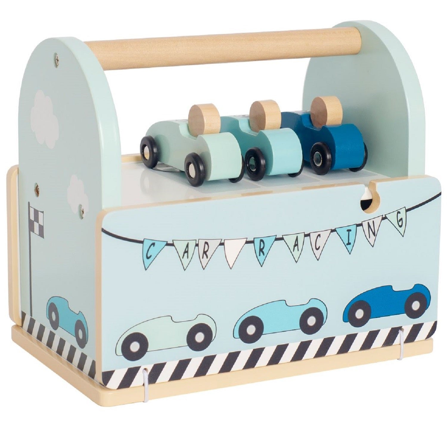 JaBaDaBaDo Wooden Toy Racing Set