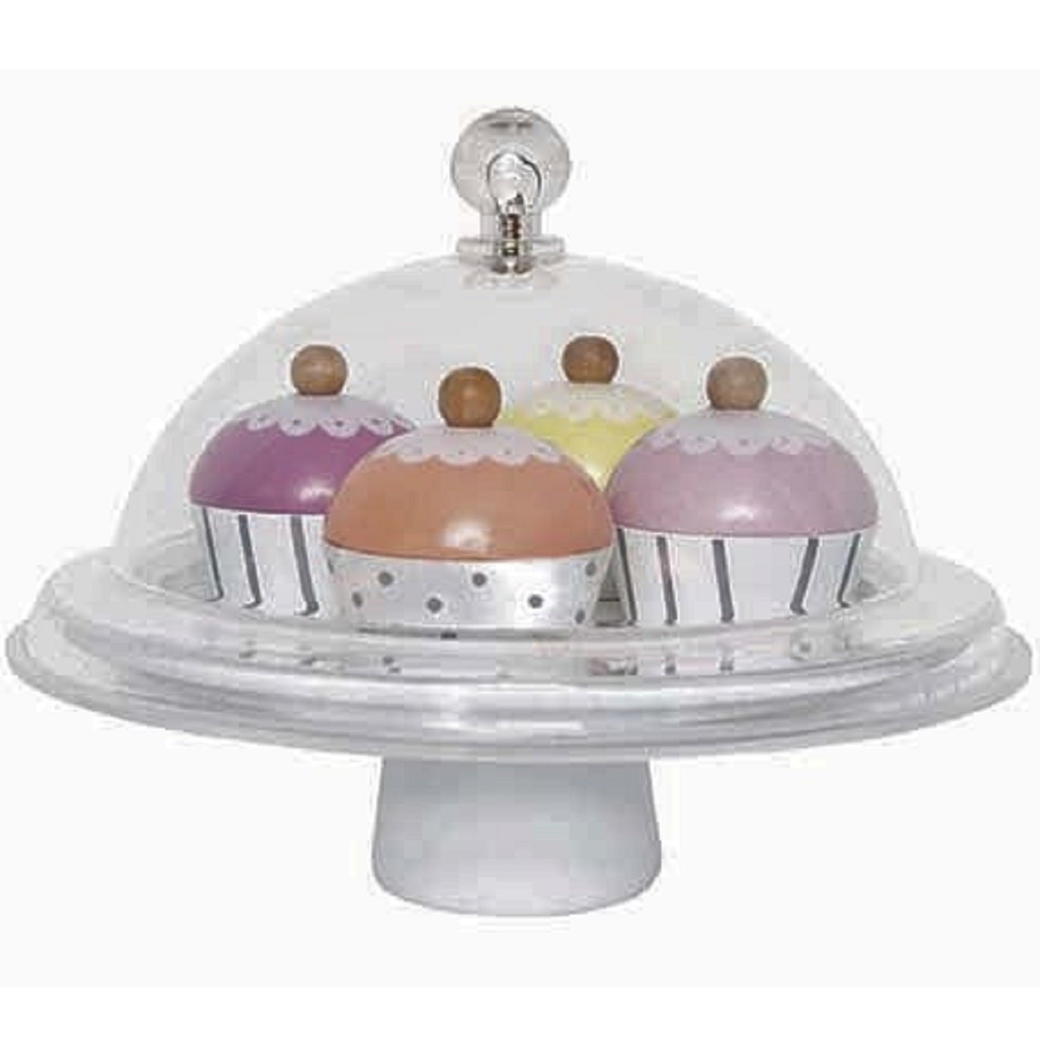 Domed Stand of Wooden Cupcakes