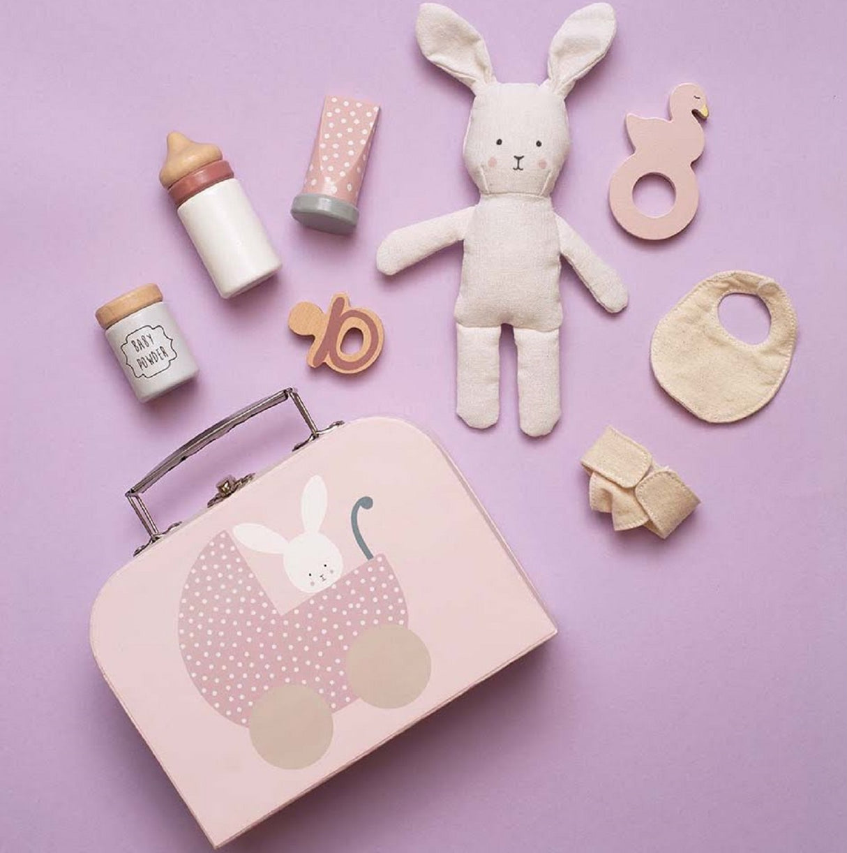 Baby Bunny Doll in a Suitcase