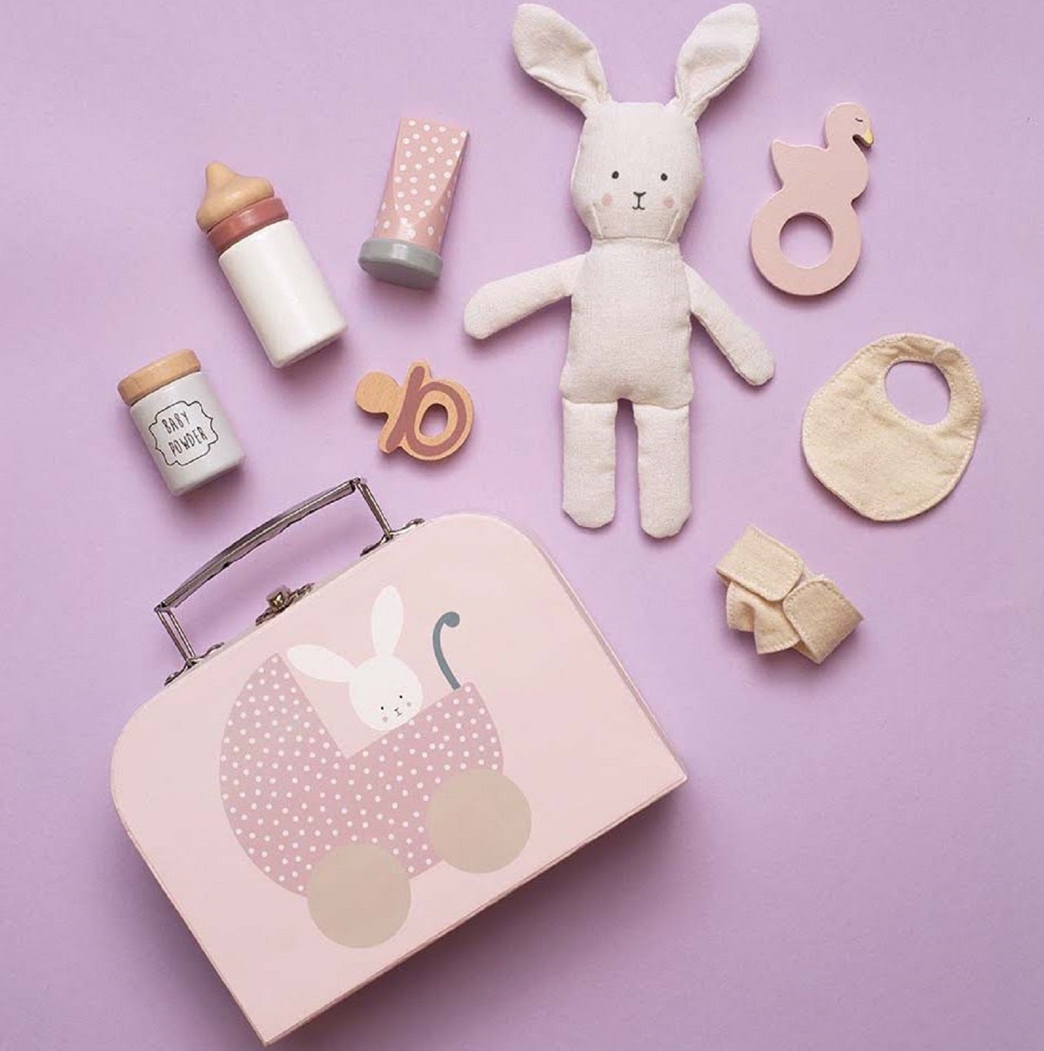 Baby Bunny Doll in a Suitcase