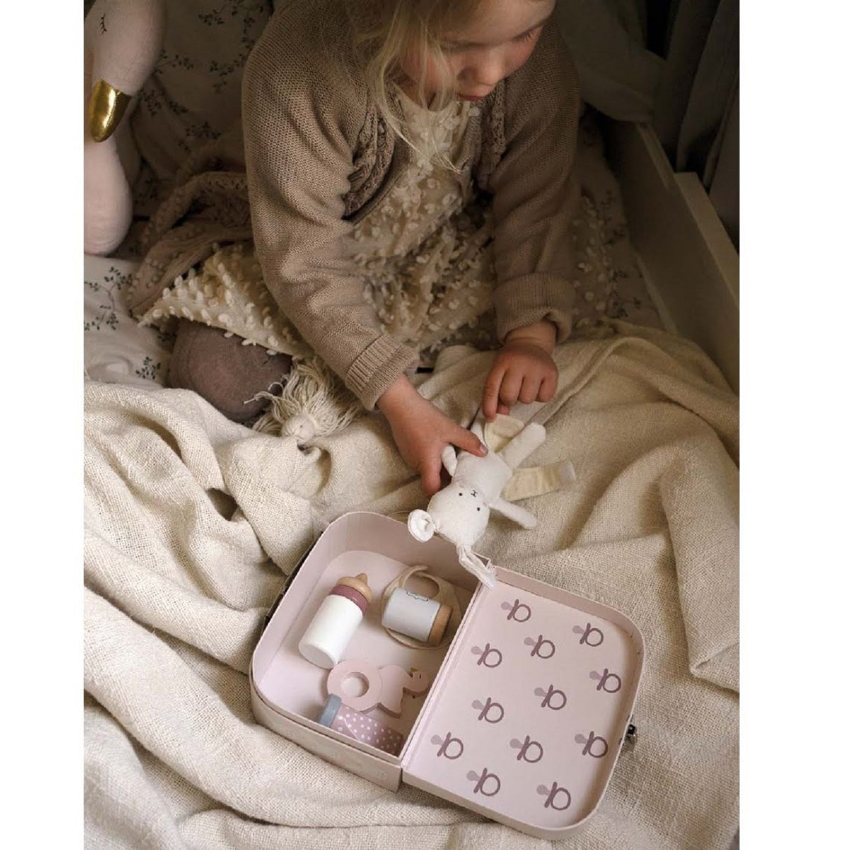 Baby Bunny Doll in a Suitcase