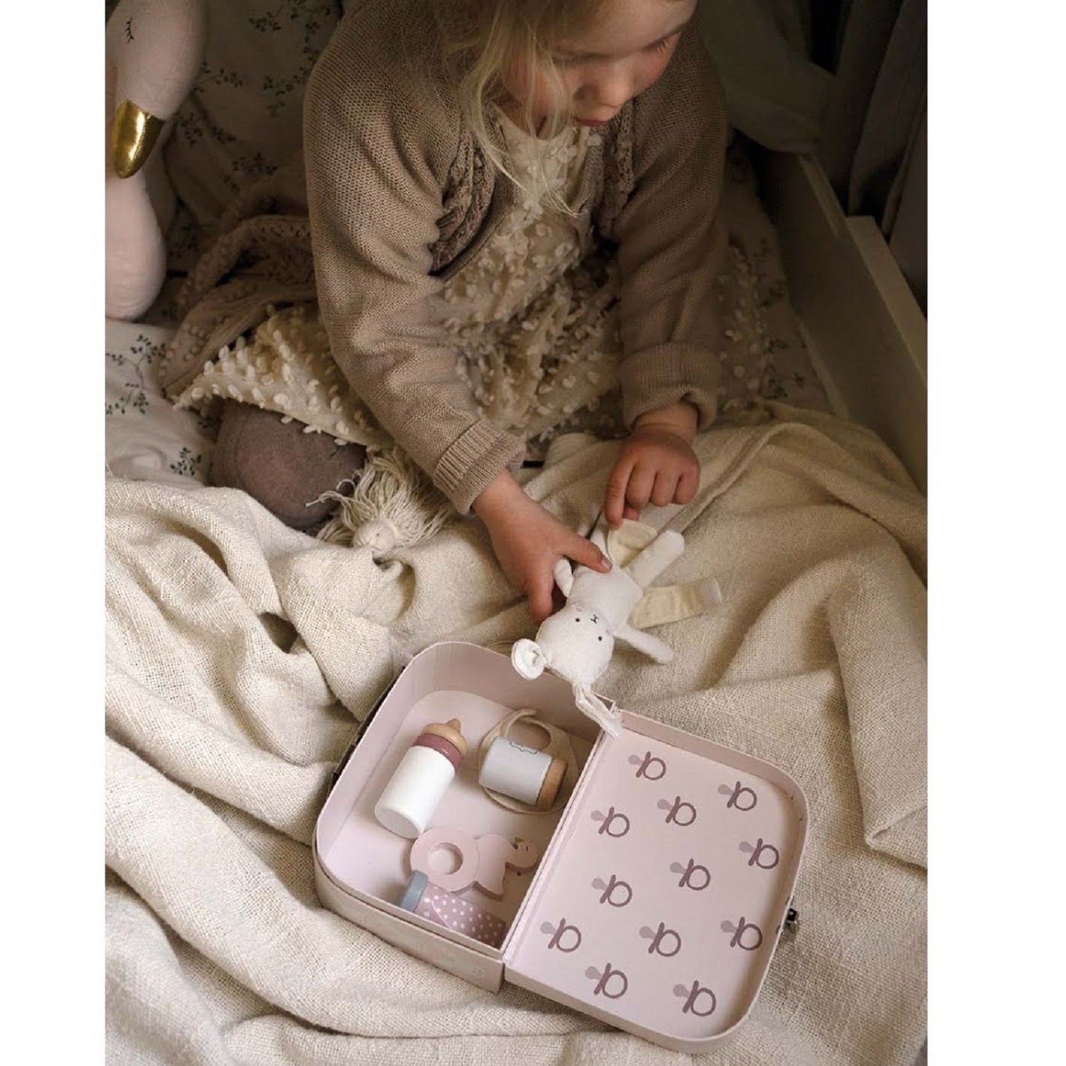 Baby Bunny Doll in a Suitcase