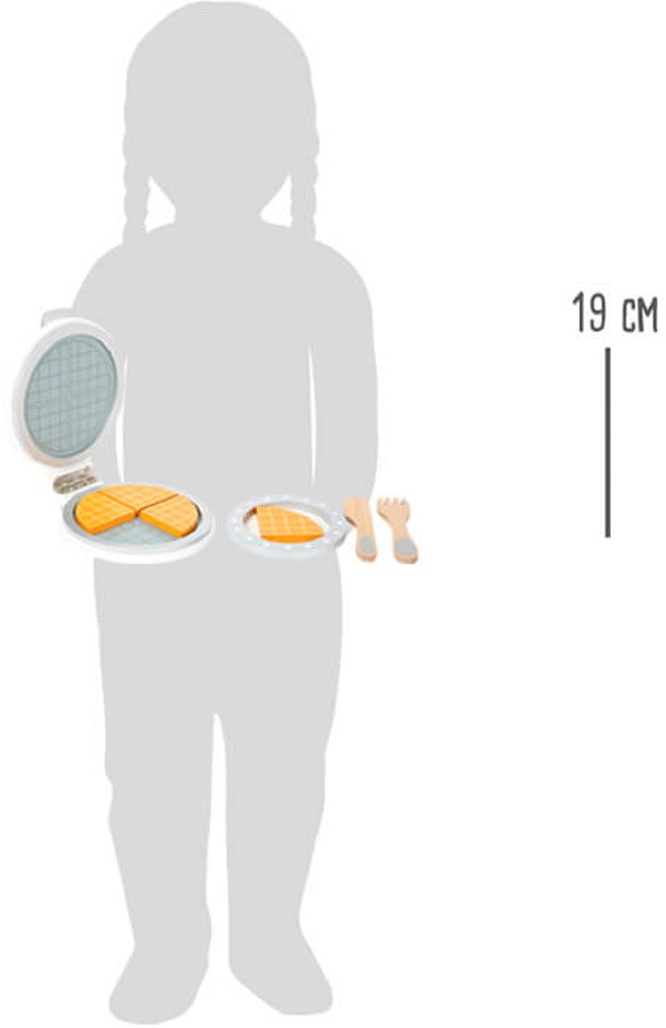 Wooden Waffle Iron Set