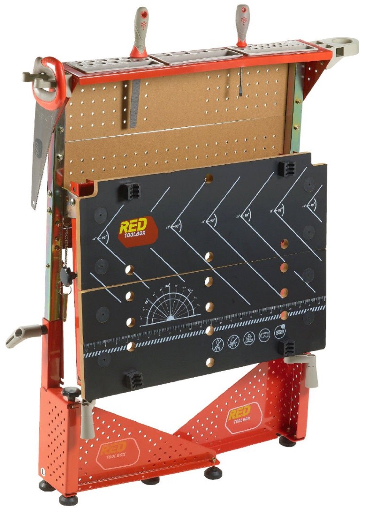 Workbench with Real Tools & Woodwork Toolbox Kit