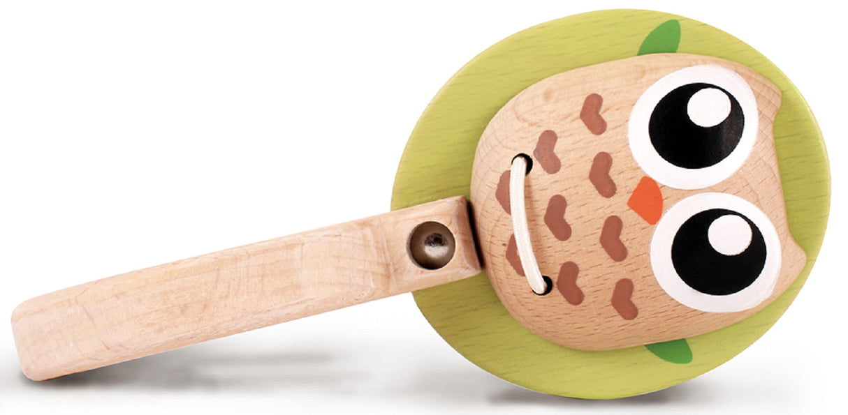 Wooden Owl Rattle Toy
