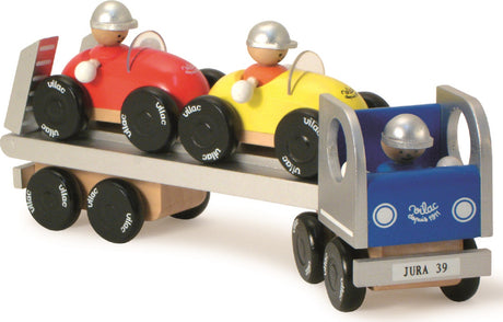 Wooden Pickup Truck and 2 Cars