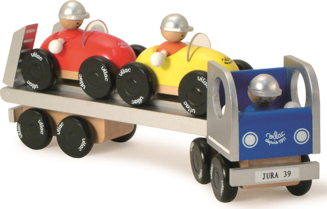 Wooden Pickup Truck and 2 Cars