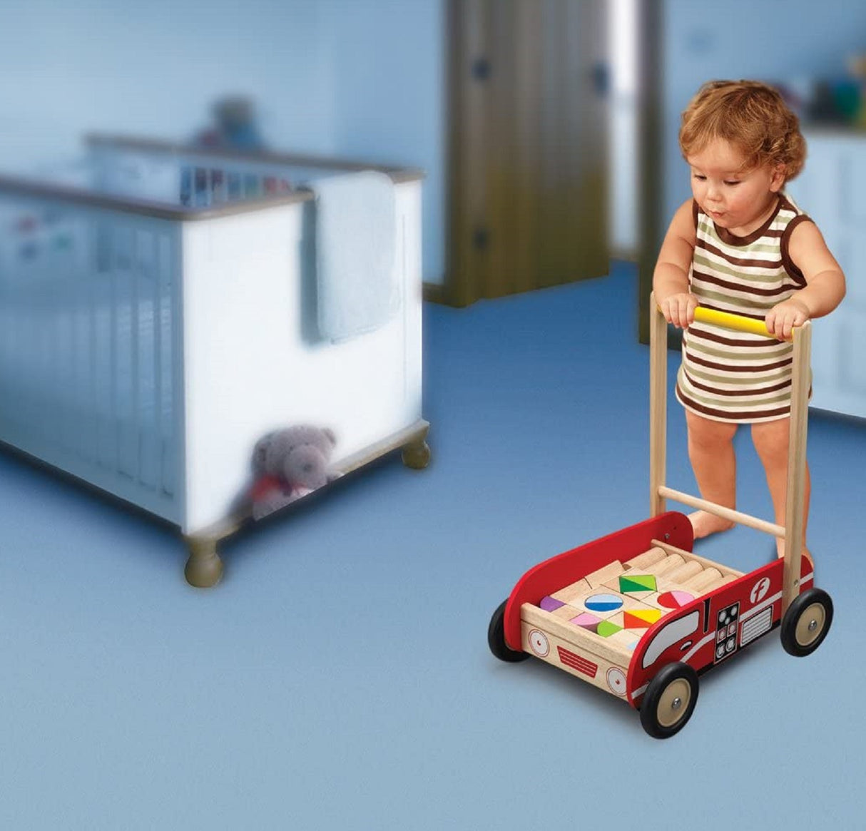 Fire Engine Walker with Blocks