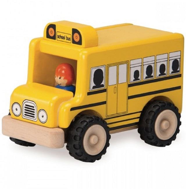 Mini Wooden School Bus