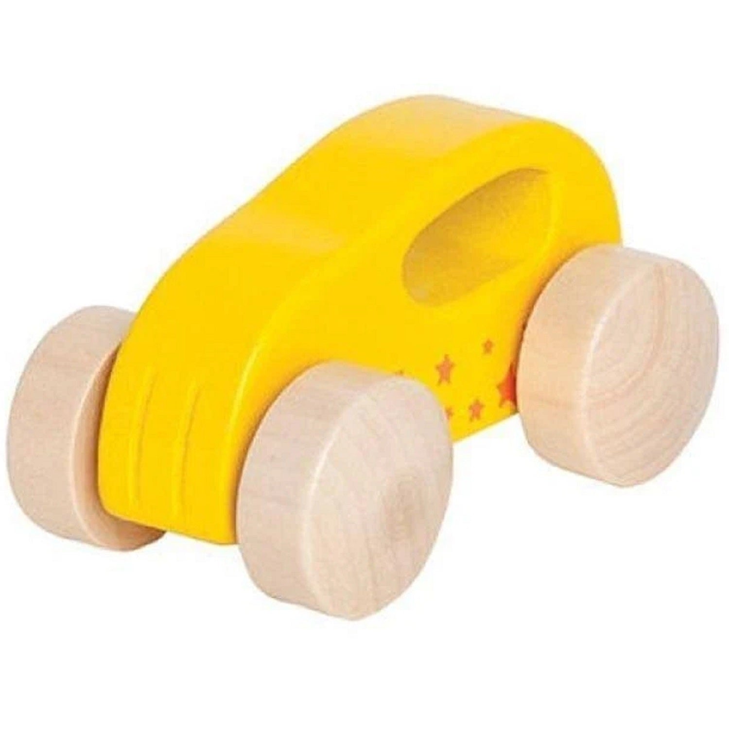 First Little Wooden Car - Yellow