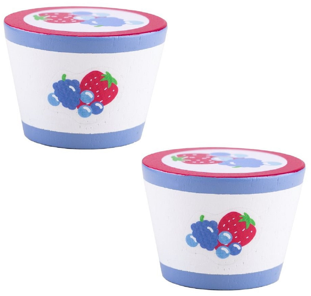 2 x Wooden Yoghurt Pots