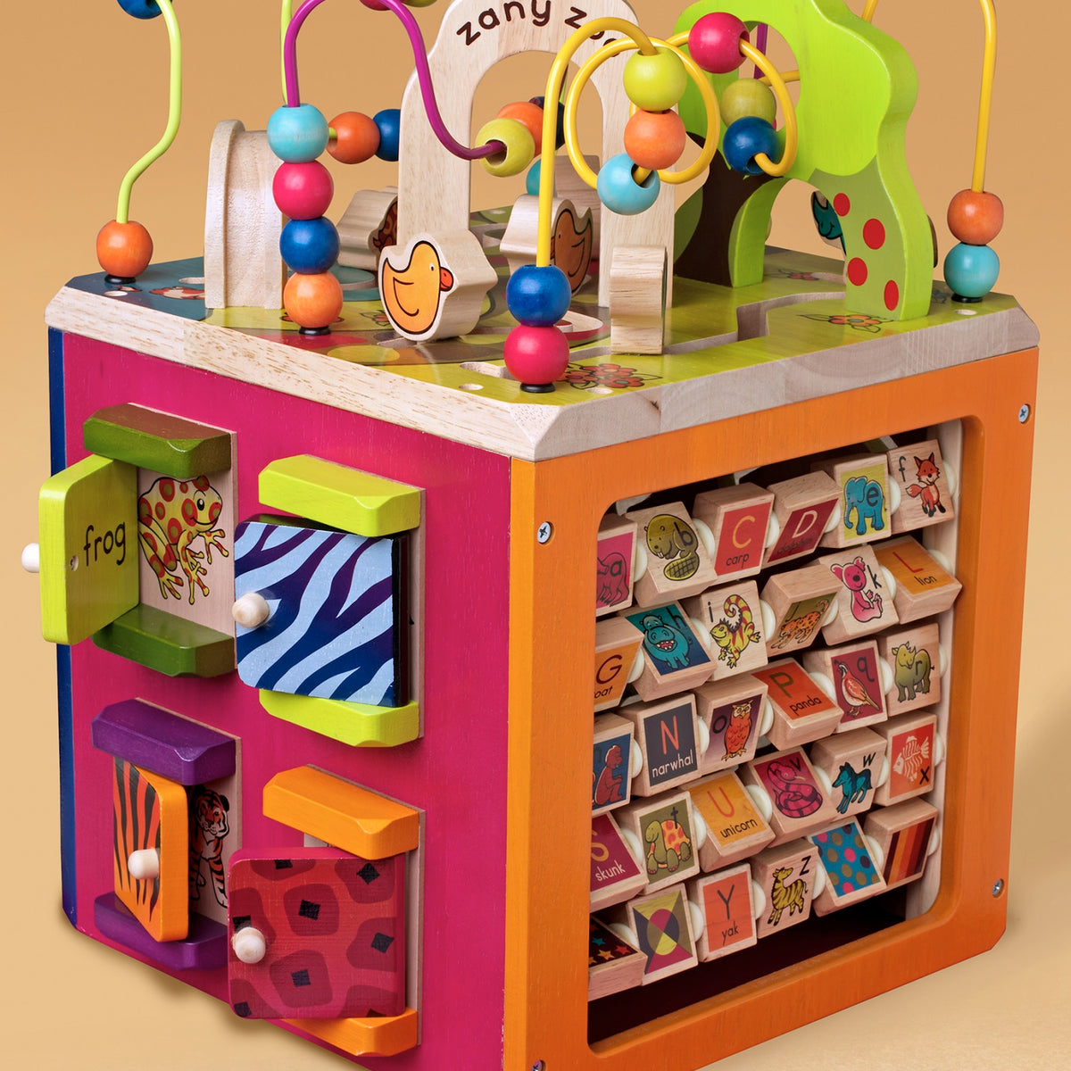 Zany Zoo Activity Cube – Wooden Toy Shop