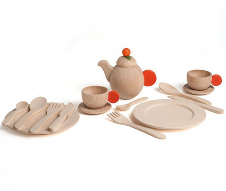 Natural Wooden Dinner Set
