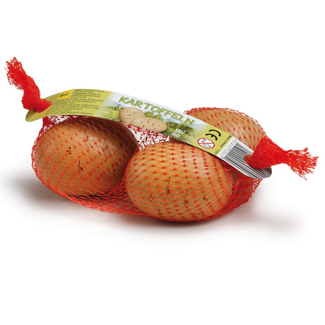 3 x Wooden Potatoes in a Net