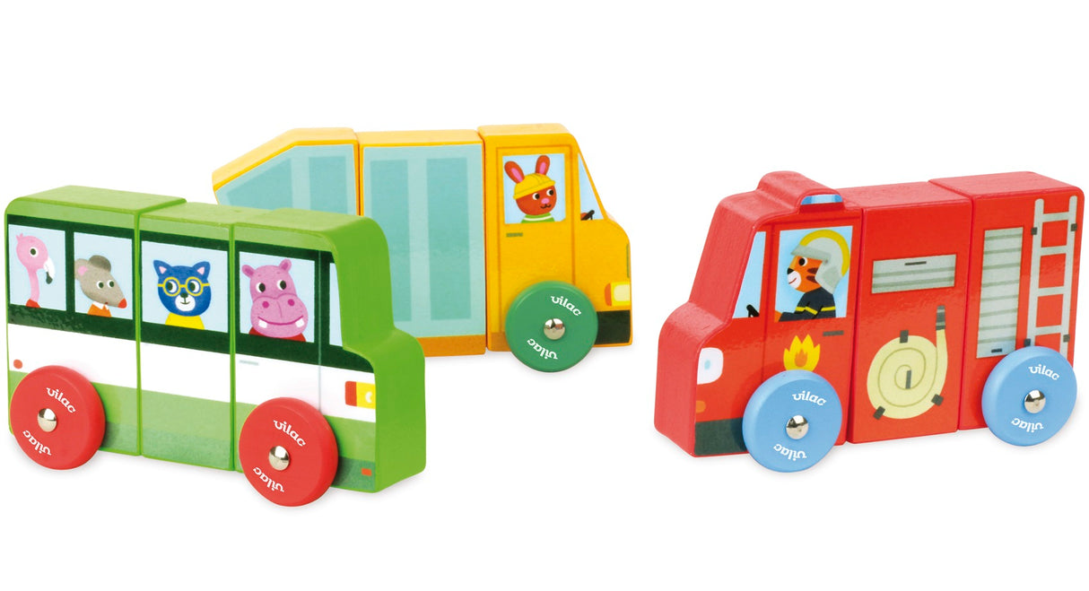 Magnetic Trucks Puzzle Set