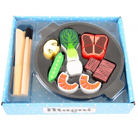 Wooden Wok Play Food Set