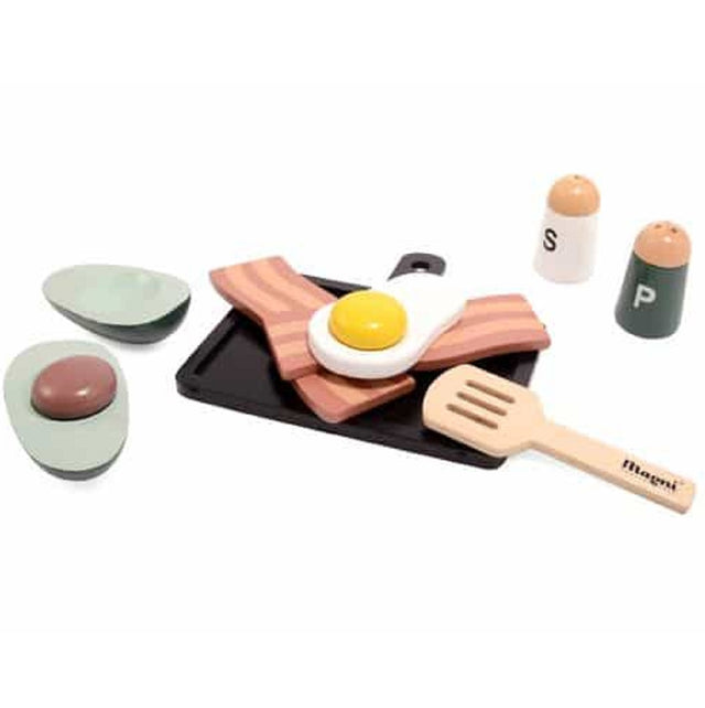 Wooden Bacon and Eggs Set