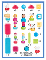 Bristle Blocks 113pc Deluxe Builder Case