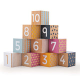 Bigjigs Toys Wooden Number Blocks Learning Toy for Toddlers 10 Pieces