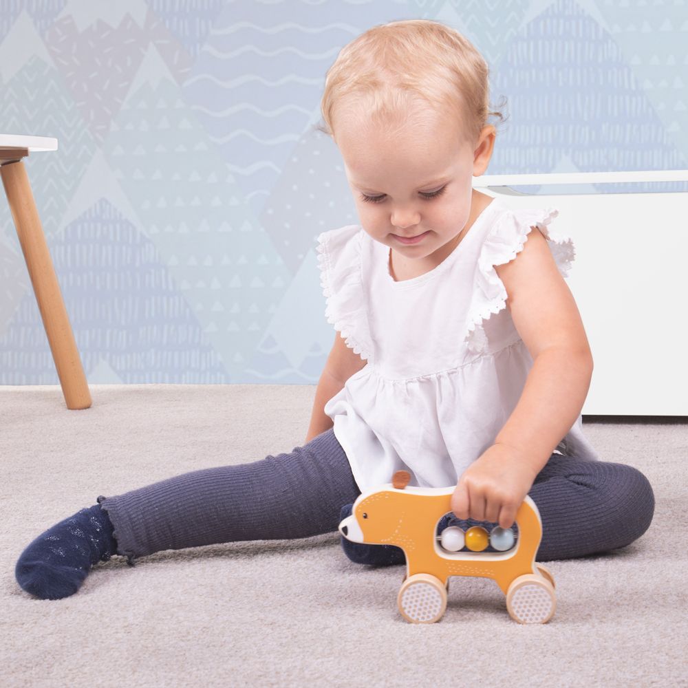 Push Along Wooden Bear - FSC 100%