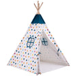 Bigjigs Toys Wooden Kids Teepee Tent Sustainable Play Den with Triangle Print 18 Months+