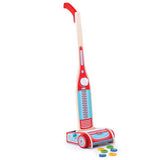 Bigjigs Toys Wooden Upright Toy Vacuum Cleaner with Magnetic Discs Kids Pretend Play Hoover Role Play Toy 3 Years Plus