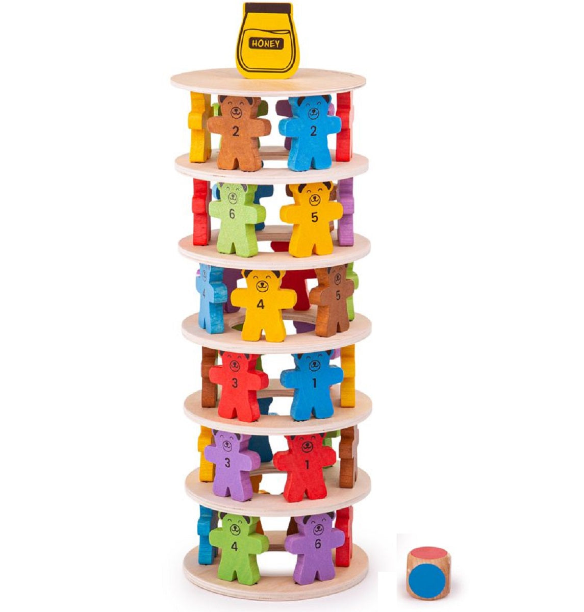 Stacking Wooden Tumbling Teddies Game