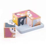 Bigjigs Toys Wooden Woodland Animal Cube Puzzle 6 Piece Educational Toy
