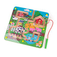Bigjigs Toys Wooden Farmyard Magnetic Maze Puzzle Game Educational Toy for Toddlers