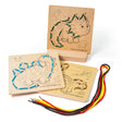 Bigjigs Toys Wooden Dinosaur Lacing by Numbers Educational Toy for Toddlers
