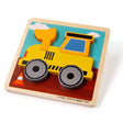 Bigjigs Toys Chunky Lift-Out Digger Wooden Puzzle for Toddlers 5 Pieces