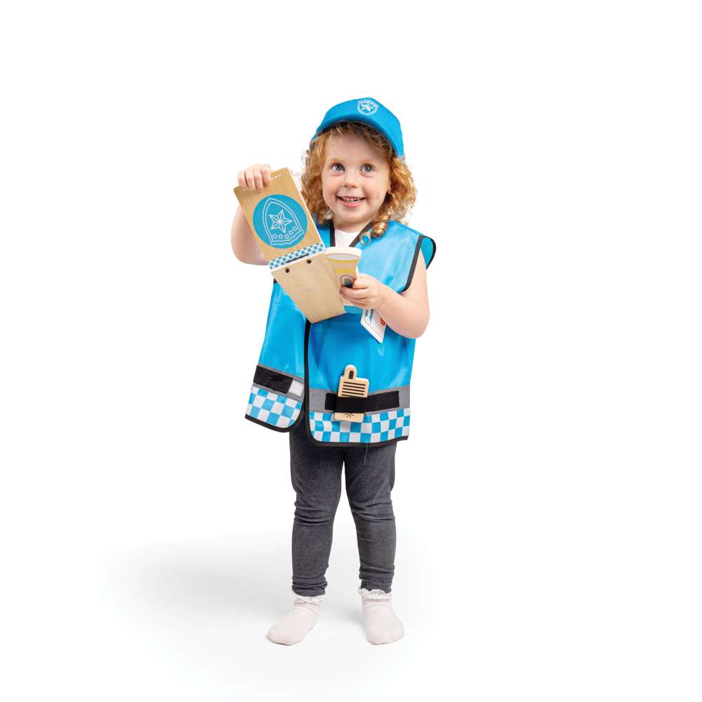 Bigjigs Toys Police Officer Kids Fancy Dress Costume with Accessories ages 3-5 Years