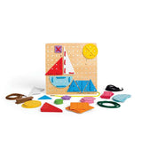 Bigjigs Toys Geometric Lacing Game for Toddlers Wooden Threading Toy with 44 Shapes and 6 Laces