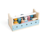 Bigjigs Toys Wooden Carpenters Workbench and Toolbox 12 Piece Kids Tool Set