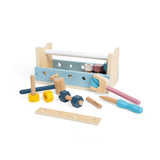 Bigjigs Toys Wooden Carpenters Workbench and Toolbox 12 Piece Kids Tool Set
