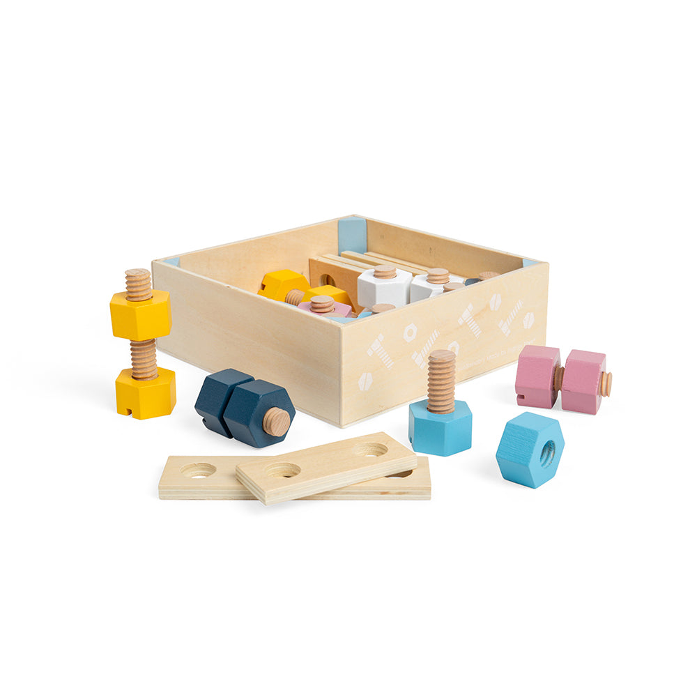 FSC® Certified Crate of Nuts & Bolts
