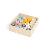 Bigjigs Toys Wooden Nuts and Bolts Construction Toy Set in Crate 20 Pieces